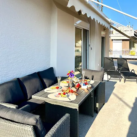 Ak Fine - Penthouse With Big Terrace And View - 2 Min From Metro * Athens