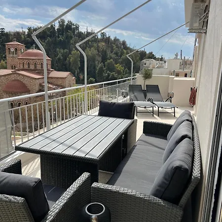 Ak Fine - Penthouse With Big Terrace And View - 2 Min From Metro Apartment