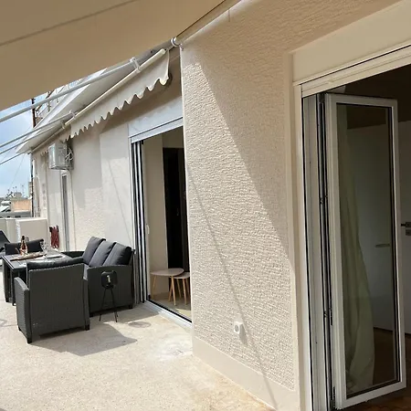 Ak Fine - Penthouse With Big Terrace And View - 2 Min From Metro Apartment Athens